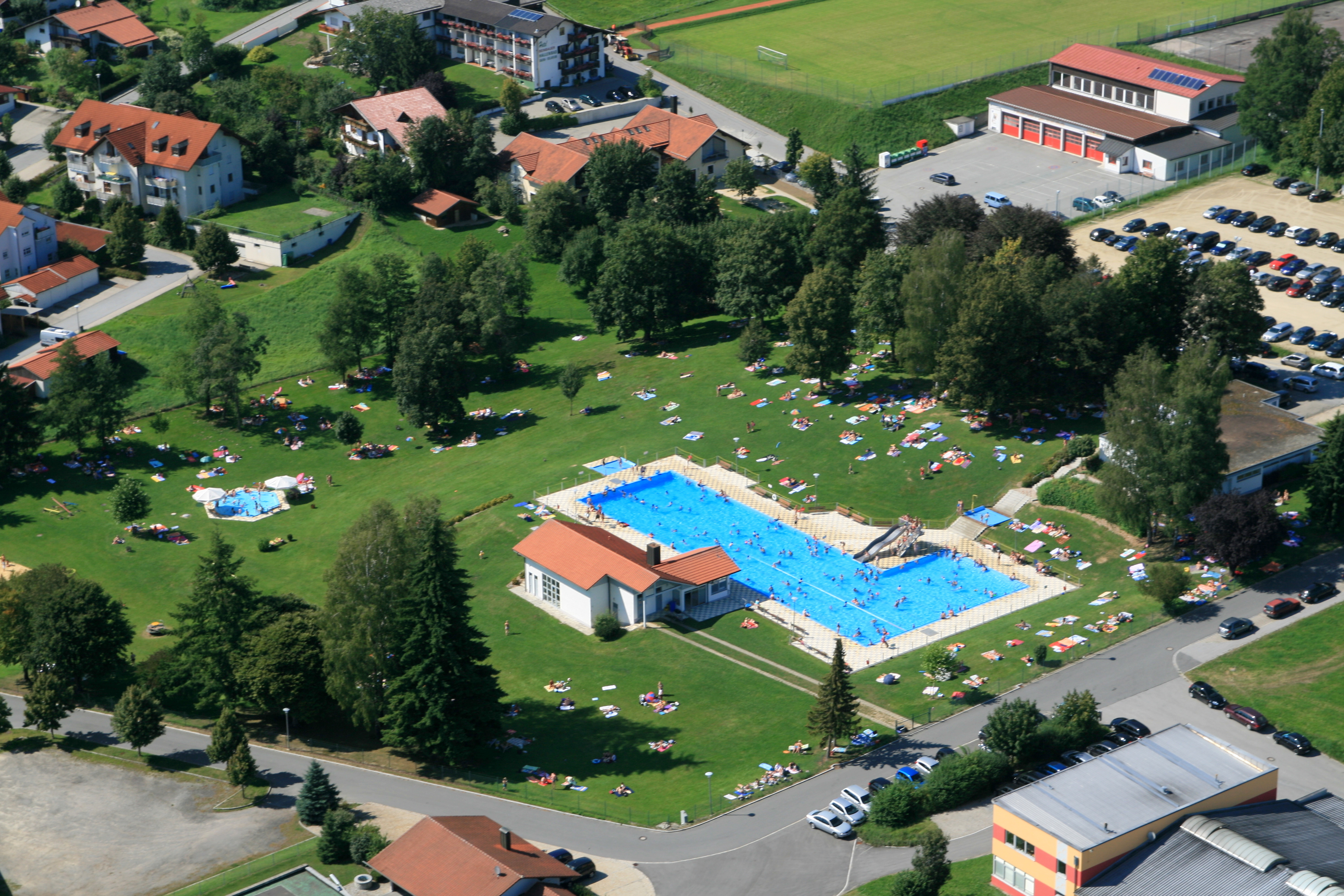 Luftbild vom Freibad