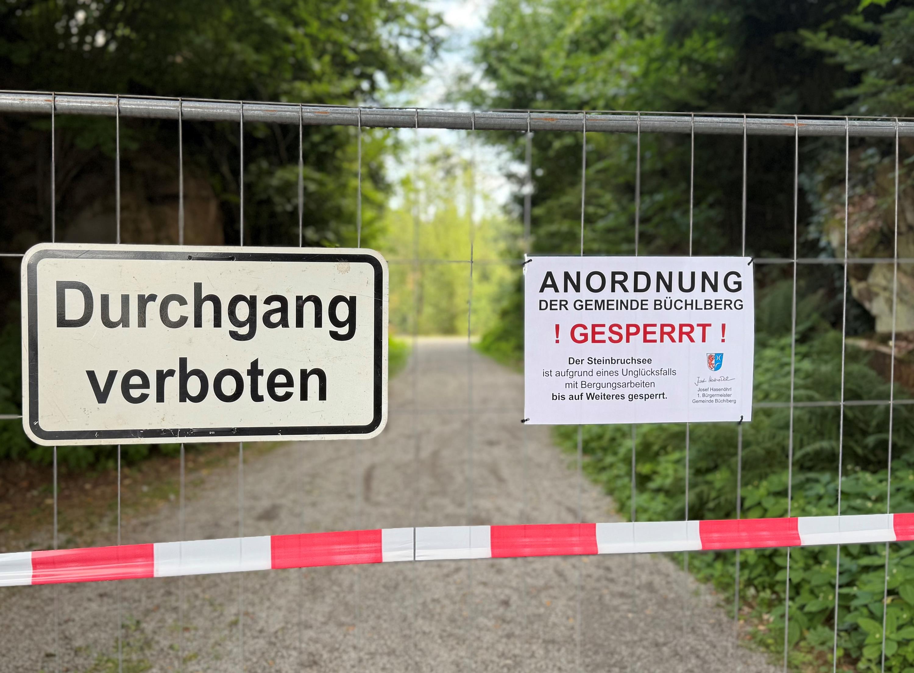 Steinbruch gesperrt!
