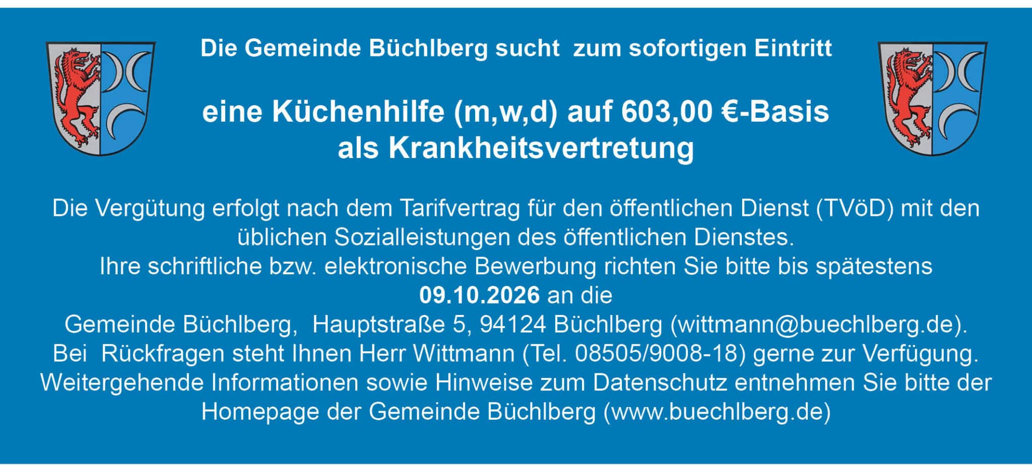 Stellenausschreibung-Küchenhilfe